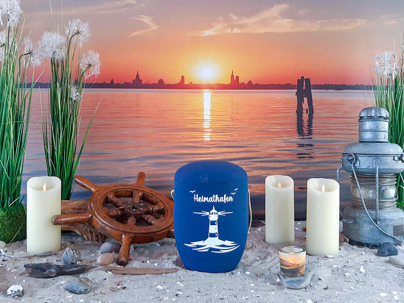 Beispiel Urnentisch auf unseren Fahrgastschiffen